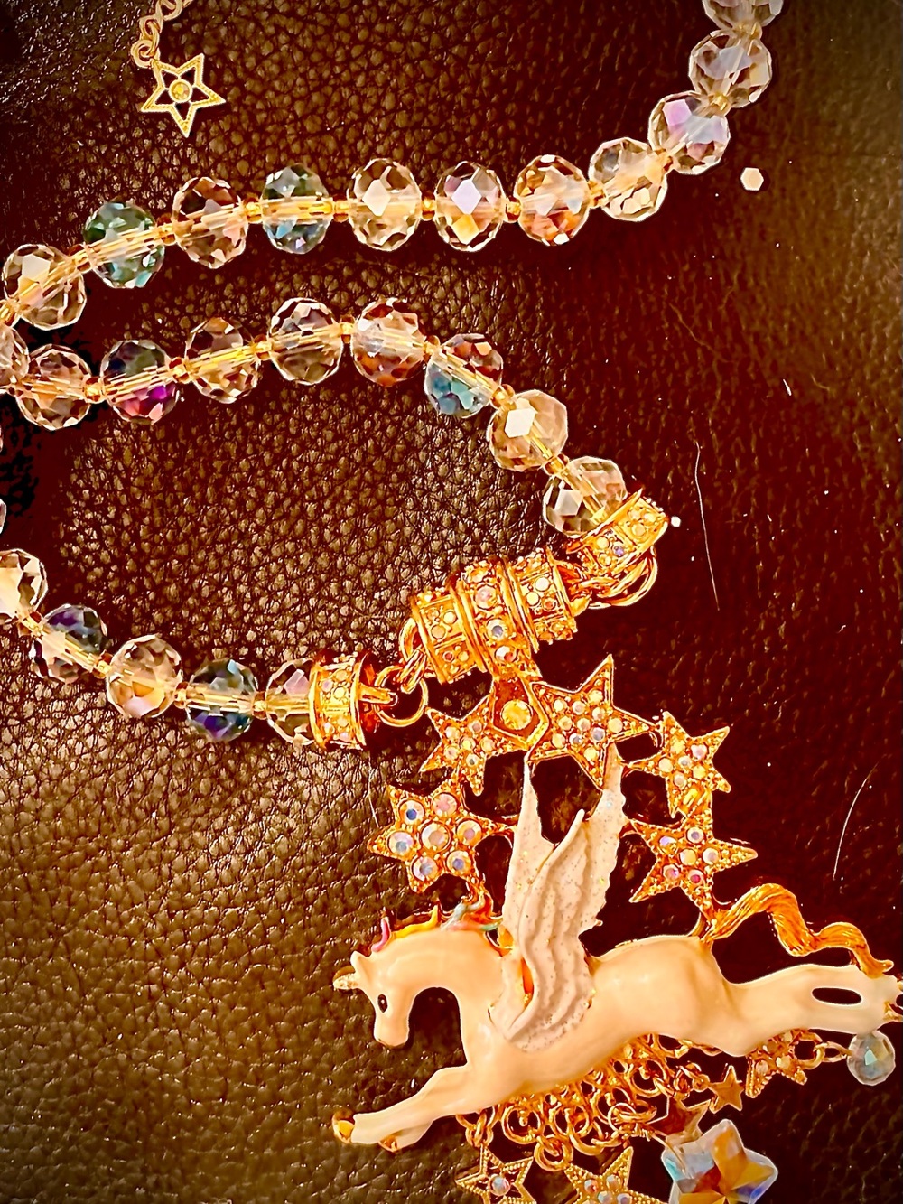 NWOT Not Horsing Around! Winged Horse GLAM Necklace - Picture 3 of 5